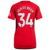 Camiseta de fútbol Manchester United Van De Beek 34 Primera Equipación 23-24 - Mujer